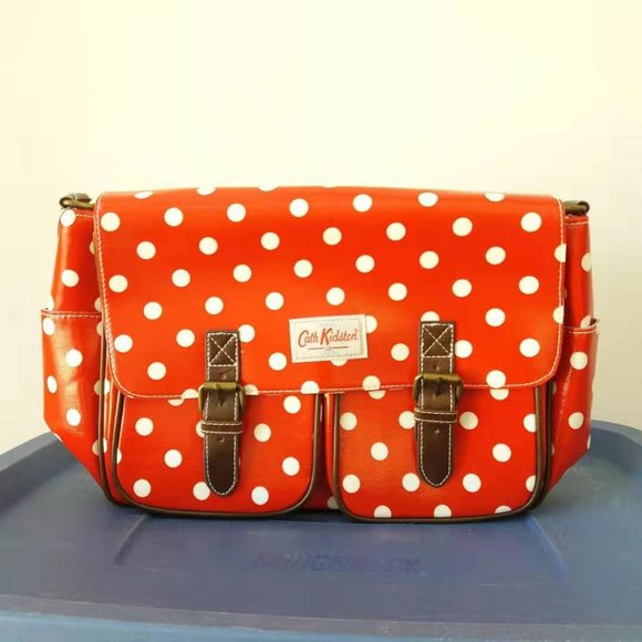 CATH KIDSTON SADDLE red polkadot bag-brand new - Picture 1 of 4